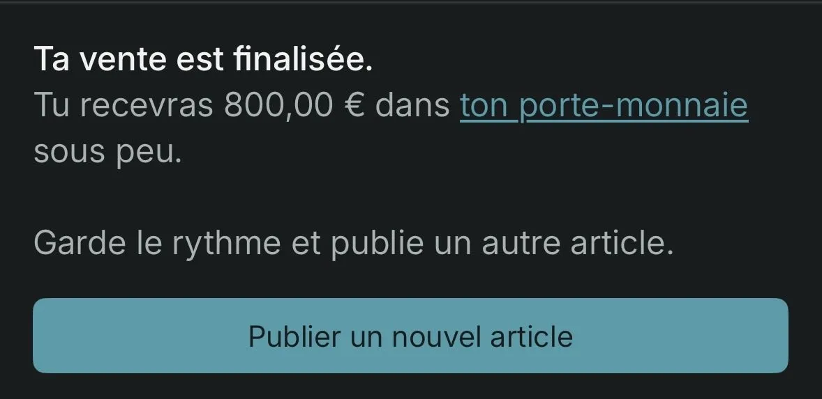 Preuve de vente