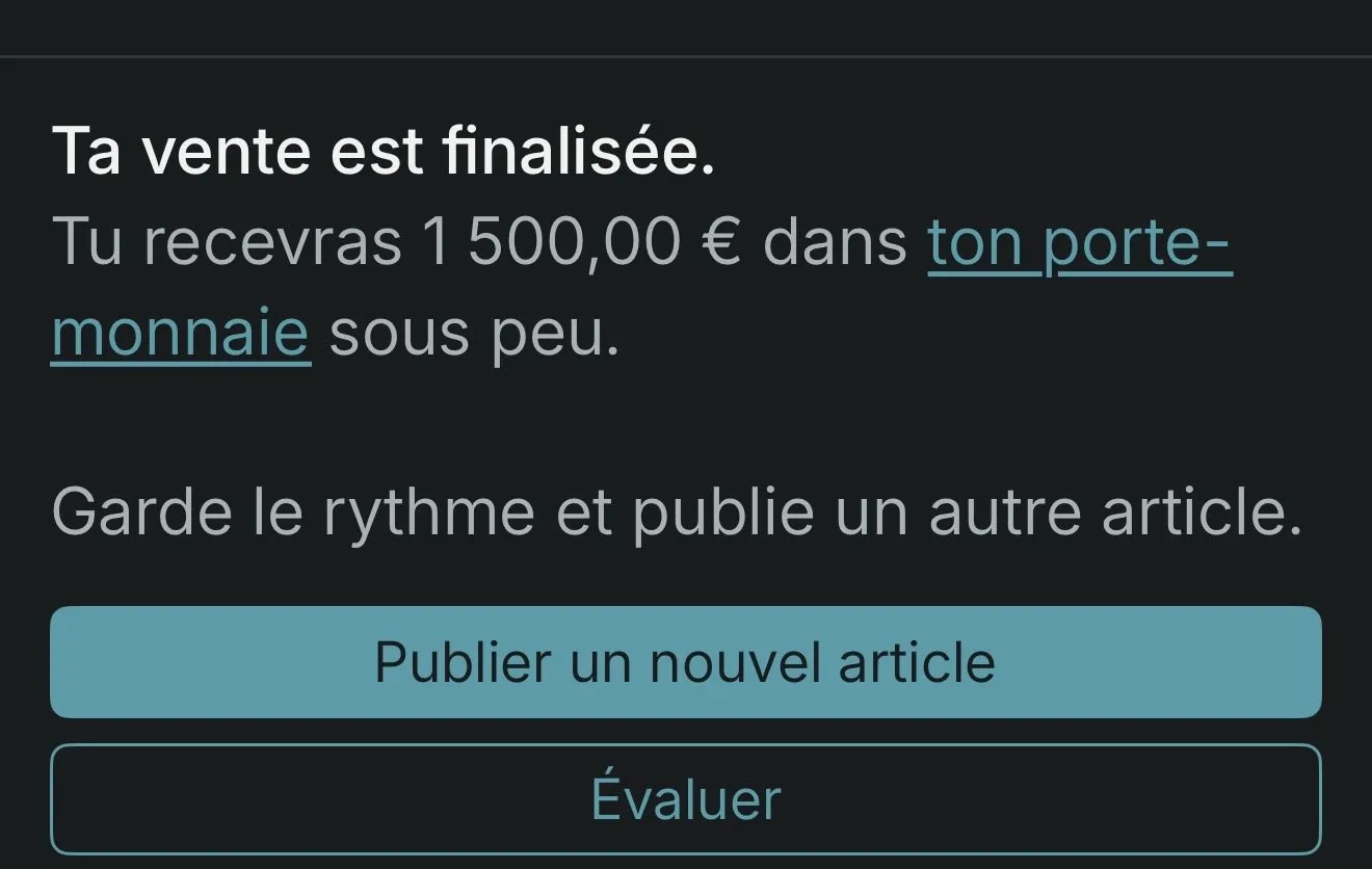 Preuve de vente