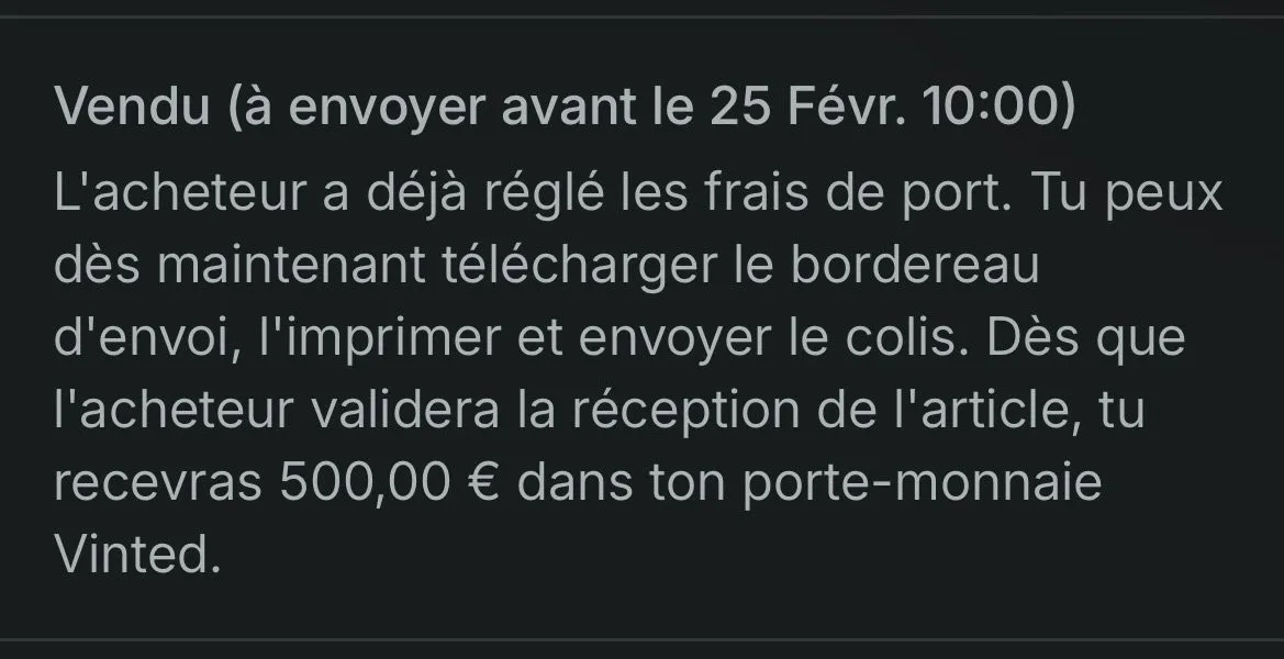 Preuve de vente