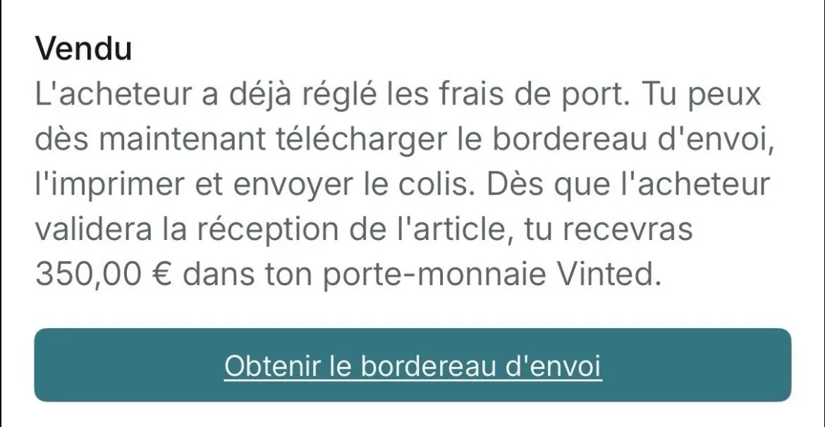 Preuve de vente